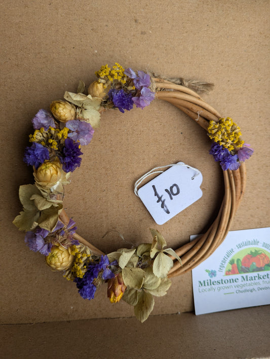 Wreath, Small, Dried Flowers